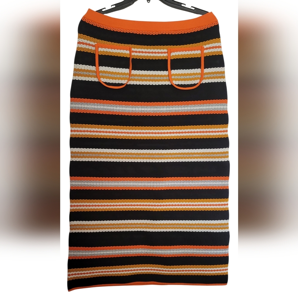 Alice McCall Miley Skirt Multicolor Striped Midi Pencil Skirt NWT
